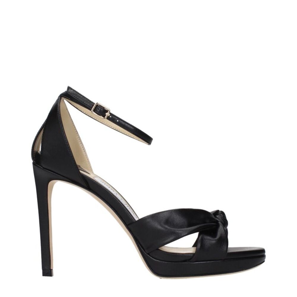 Jimmy Choo Black Leather Platform Women's Sandals